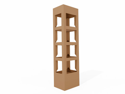 Point of Sale Cardboard Display Stand 3D Модель