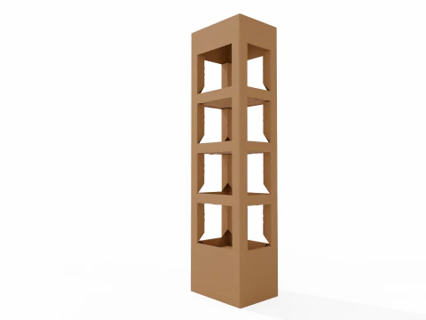 Point of Sale Cardboard Display Stand 3D Model