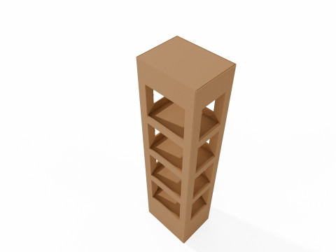 Point of Sale Cardboard Display Stand 3D Model