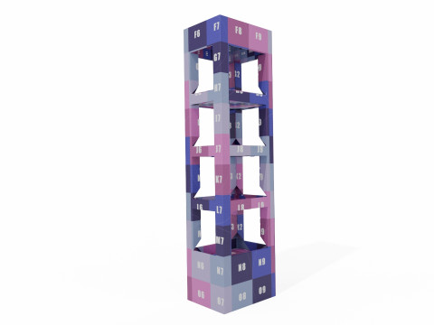 Point of Sale Cardboard Display Stand 3D Model