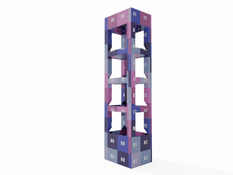 Point of Sale Cardboard Display Stand 3D Model