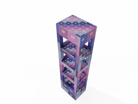 Point of Sale Cardboard Display Stand 3D Model
