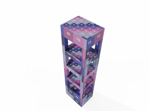 Point of Sale Cardboard Display Stand 3D Model