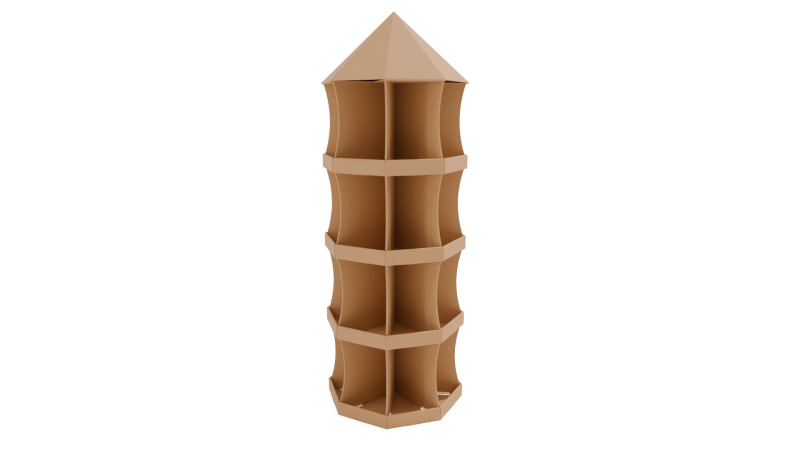 Point of Sale Cardboard Display Stand 3Dモデル .c4d .max .obj .3ds .fbx .stl .blend 
