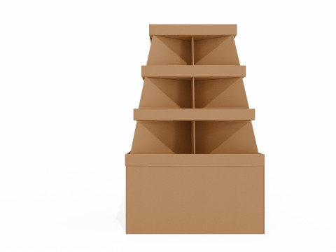 Point of Sale Cardboard Display Stand 3D Modell