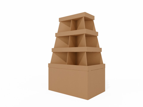 Point of Sale Cardboard Display Stand 3D Modell
