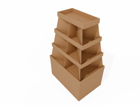 Point of Sale Cardboard Display Stand 3D Modell