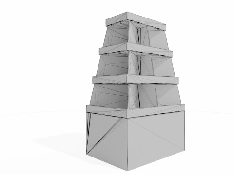 Point of Sale Cardboard Display Stand 3D Modell