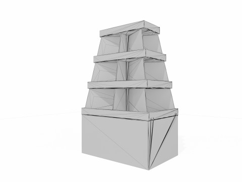 Point of Sale Cardboard Display Stand 3D Modell