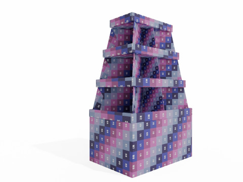 Point of Sale Cardboard Display Stand 3D Modell