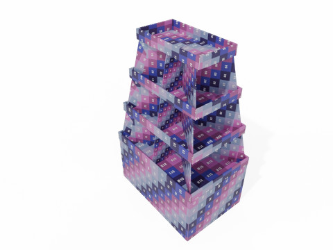 Point of Sale Cardboard Display Stand 3D Modell