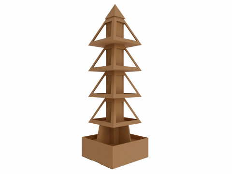 Point of Sale Cardboard Display Stand 3D Model