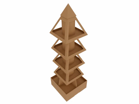 Pr&eacute;sentoir en carton pour point de vente Modèle 3D