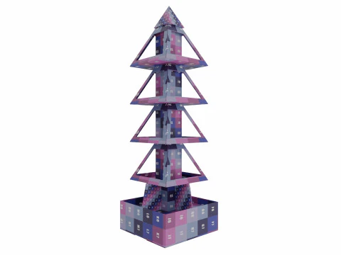 Pr&eacute;sentoir en carton pour point de vente Modèle 3D