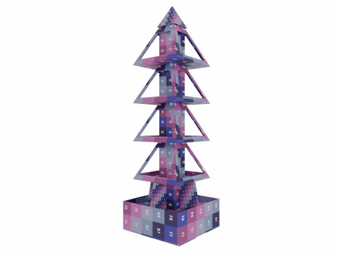 Pr&eacute;sentoir en carton pour point de vente Modèle 3D