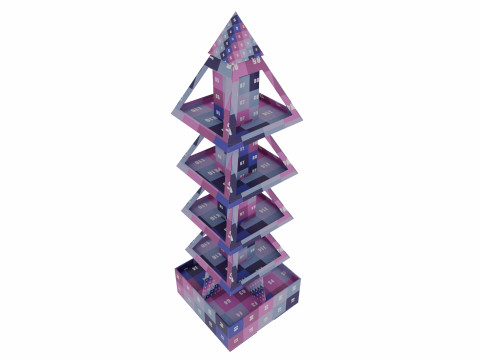 Point of Sale Cardboard Display Stand 3D 模型