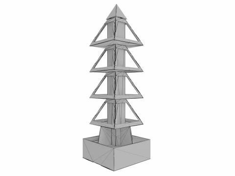 Pr&eacute;sentoir en carton pour point de vente Modèle 3D