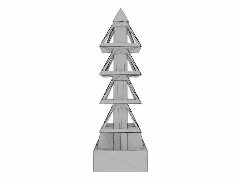 Pr&eacute;sentoir en carton pour point de vente Modèle 3D