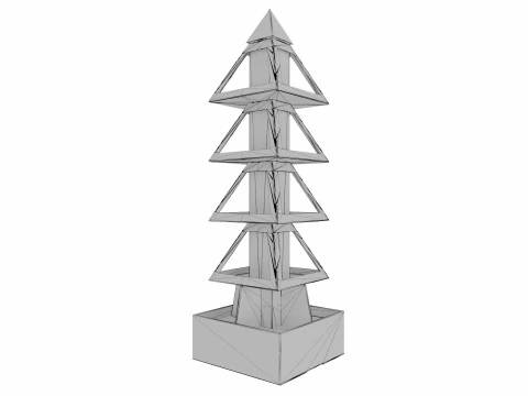 Pr&eacute;sentoir en carton pour point de vente Modèle 3D