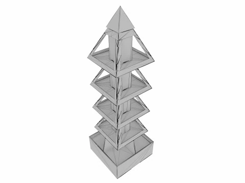 Pr&eacute;sentoir en carton pour point de vente Modèle 3D