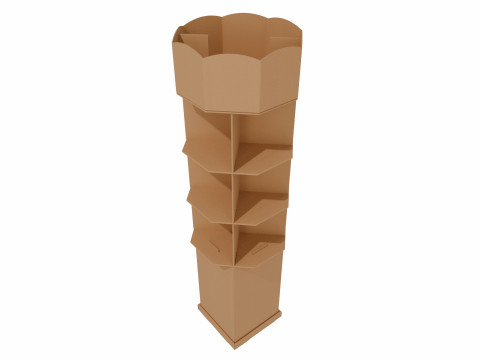 Point of Sale Cardboard Display Stand 3D Модель