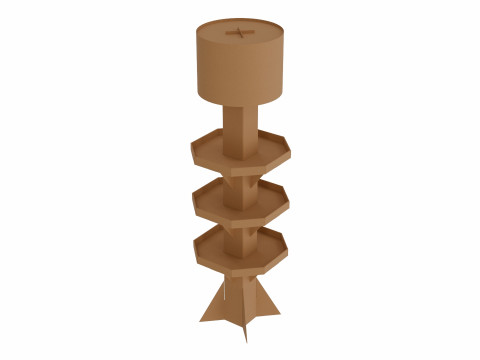 Point of Sale Cardboard Display Stand 3D Model