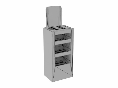 Point of Sale Cardboard Display Stand 3D Model