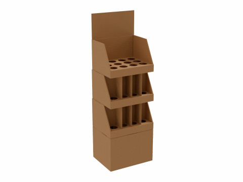 Point of Sale Cardboard Display Stand 3D मॉडल