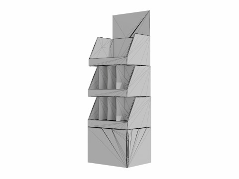 Point of Sale Cardboard Display Stand Modelo 3D