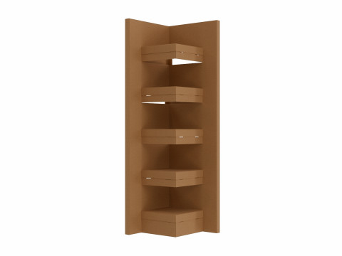 Point of Sale Cardboard Display Stand 3D Model