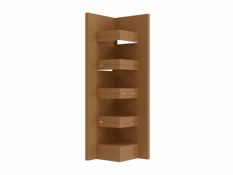 Expositor de papel&atilde;o para ponto de venda Modelo 3D