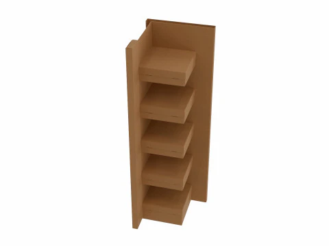 Point of Sale Cardboard Display Stand 3D Model
