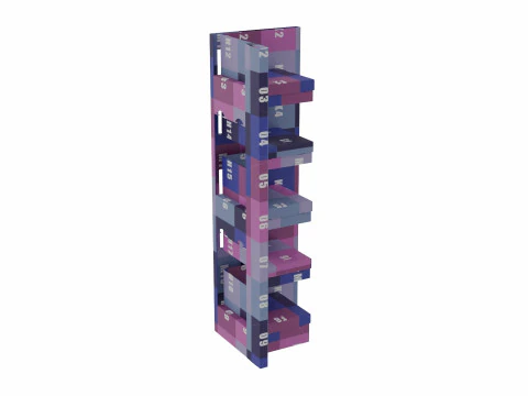 Point of Sale Cardboard Display Stand 3D Model