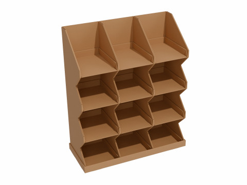 Point of Sale Cardboard Display Stand 3D Model