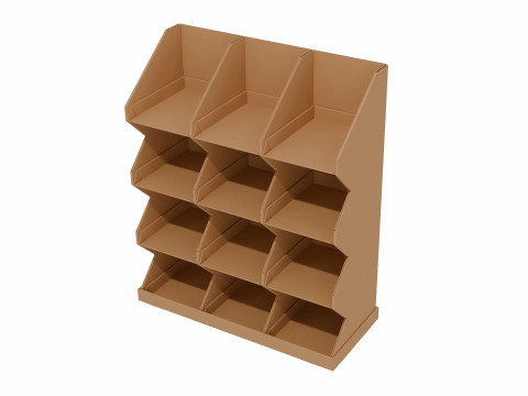 Point of Sale Cardboard Display Stand 3D मॉडल