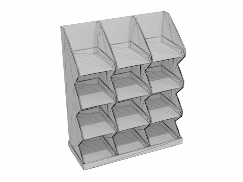 Point of Sale Cardboard Display Stand 3D मॉडल