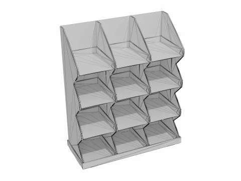 POS 段ボールディスプレイスタンド 3Dモデル