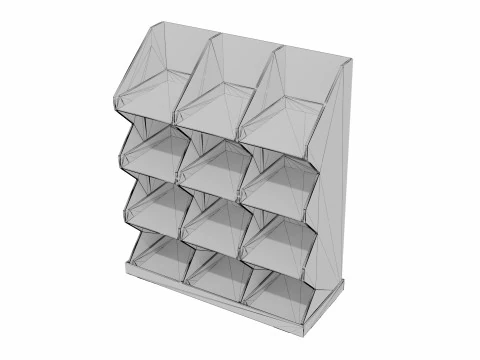 POS 段ボールディスプレイスタンド 3Dモデル