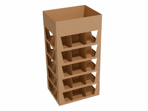Point of Sale Cardboard Display Stand Model 3D