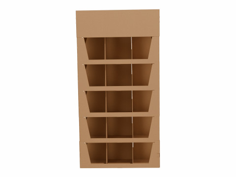 Point of Sale Cardboard Display Stand 3D Model