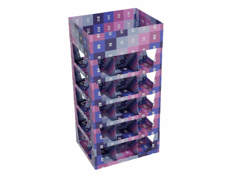 Point of Sale Cardboard Display Stand 3D Model
