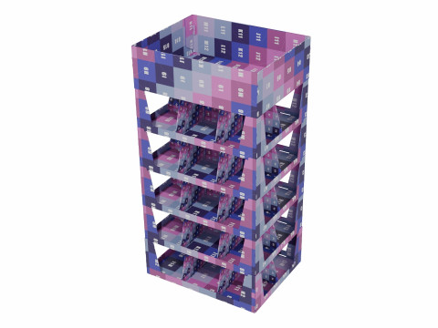 Point of Sale Cardboard Display Stand 3D Model