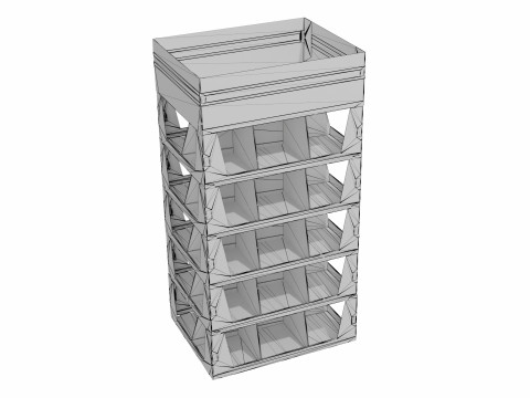 Point of Sale Cardboard Display Stand 3D Model