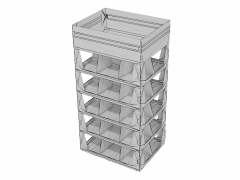 Point of Sale Cardboard Display Stand 3D Model