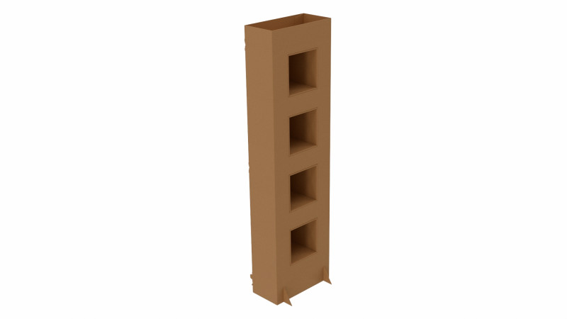 Point of Sale Cardboard Display Stand Modelo 3D .c4d .max .obj .3ds .fbx .stl .blend 