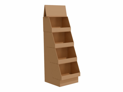 Point of Sale Cardboard Display Stand Model 3D