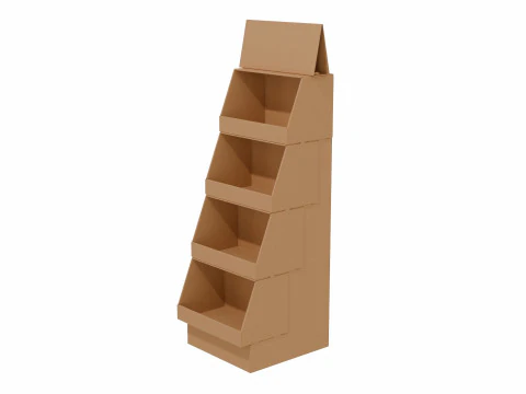Point of Sale Cardboard Display Stand 3D Model