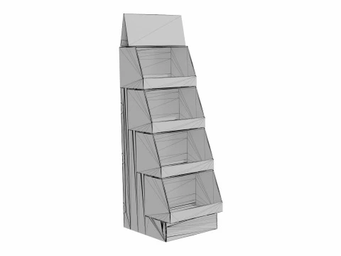 Point of Sale Cardboard Display Stand 3D Model