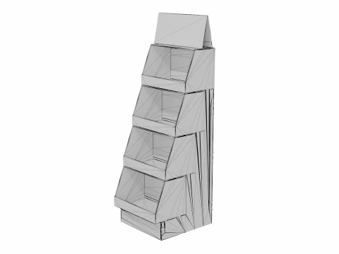 Point of Sale Cardboard Display Stand 3D Model