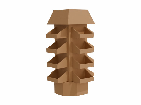 Point of Sale Cardboard Display Stand Model 3D
